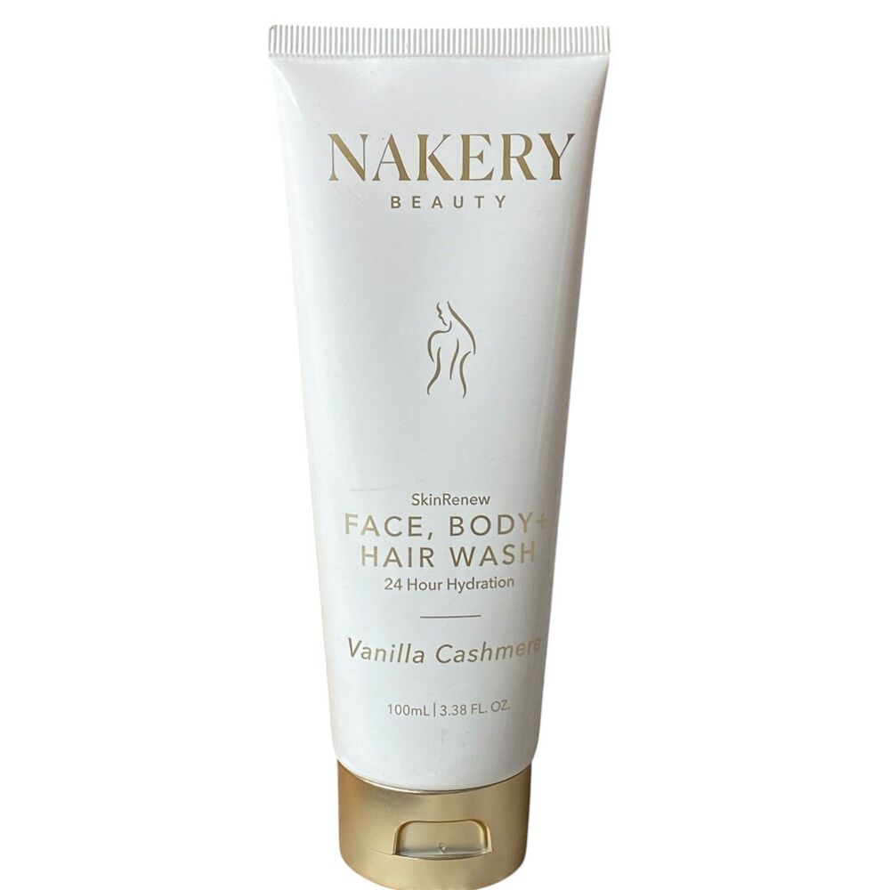 Nakery Skin Renew Face Body & Hair Wash Vanilla Cashmere 3.38oz / 100ml sealed